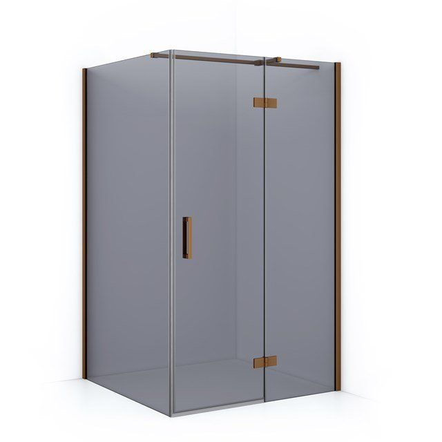 Maxaro Douchecabine Diamond 110x90cm 8mm Rookglas Koper