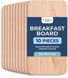 Creative Home set van 10 houten ontbijtplankjes, 22 x 12 cm