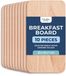 Creative Home set van 10 houten ontbijtplankjes, 22 x 12 cm