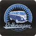 BRISA VW Collection Volkswagen T1 Bus Transporter Onderzetters 4-pc Set -4 - Vintage Logo/4 Kleuren