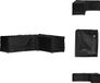 vidaXL Tuinmeubelhoes L-vormig 285x220x80 cm Zwart