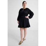 GREAT LOOKS jurk met textuur zwart