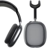 Merkloos / Sans marque Apple AirPods Max Hoesje Flexibel TPU Headset Cover Transparant Zwart