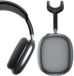 Merkloos / Sans marque Apple AirPods Max Hoesje Flexibel TPU Headset Cover Transparant Zwart