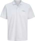 JACK&JONES - JJCOLLEGE LOGO POLO SS - Heren - Polo's - Katoen - Korte mouw - Maat XL - Bright White