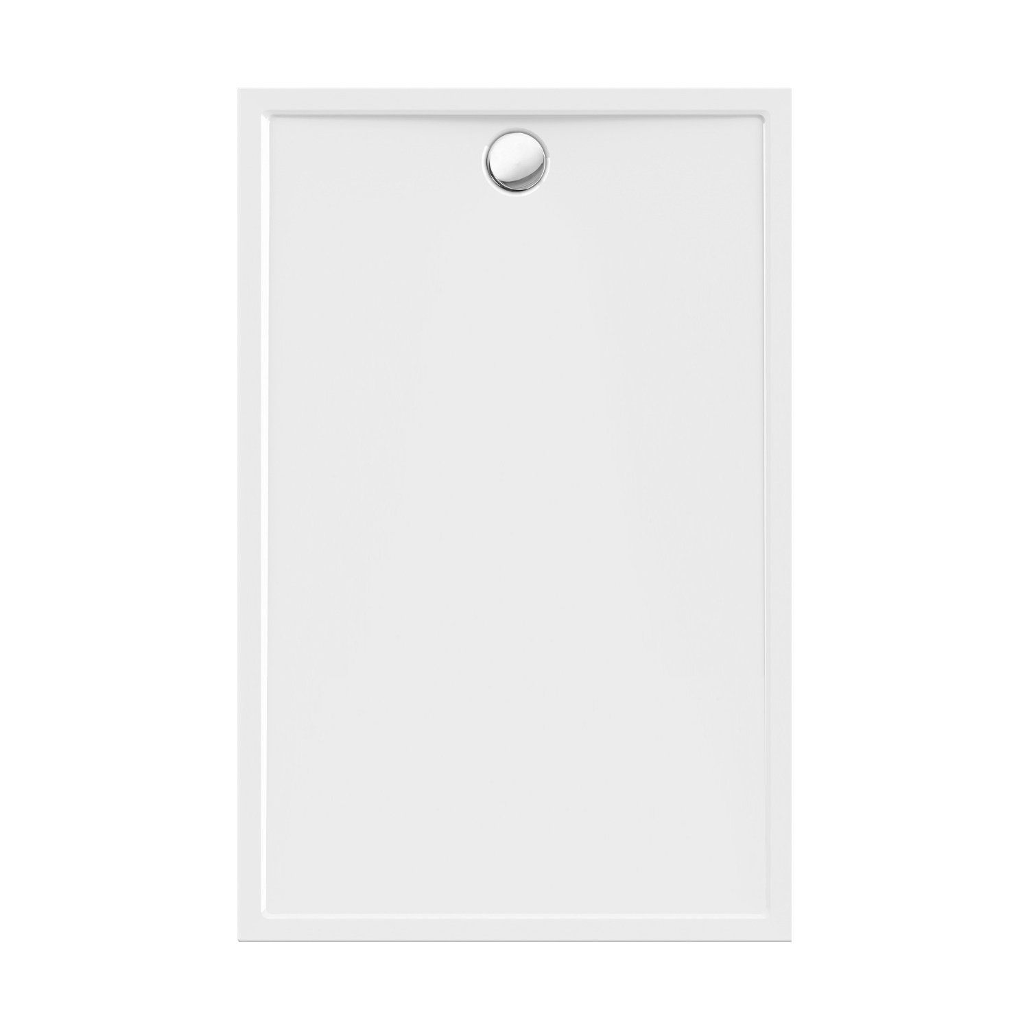 Boss & Wessing Douchebak bws rechthoek zelfdragend acryl 120x80x4 cm wit