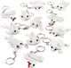 Creotime Knutselset Animaux en tissu 4-8 cm Coton Blanc 12 pièces