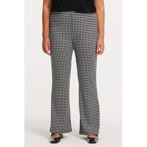 YOEK denim straight high waist broek zwart