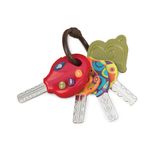 B. toys – LucKeys – speelsleutels – 4 gestructureerde speelgoedsleutels voor baby's en peuters – zaklamp en autogeluiden – 10+ maanden