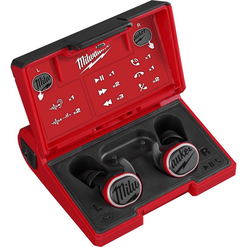 Milwaukee L4 RLEPB-301 Gehoorbescherming met Bluetooth® - inear koptelefoon - Rood