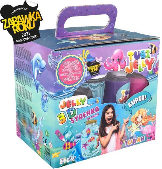 Tuban - Tubi Jelly Set With 6 Colors And Small Aquarium - Mermaid