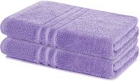 Lavea® Set van 2 Badhanddoeken 70x140 cm 100% Katoen – Zacht en Absorberend – Ideaal als Grote Badhanddoek, Badlaken of Handdoek – Lavendel