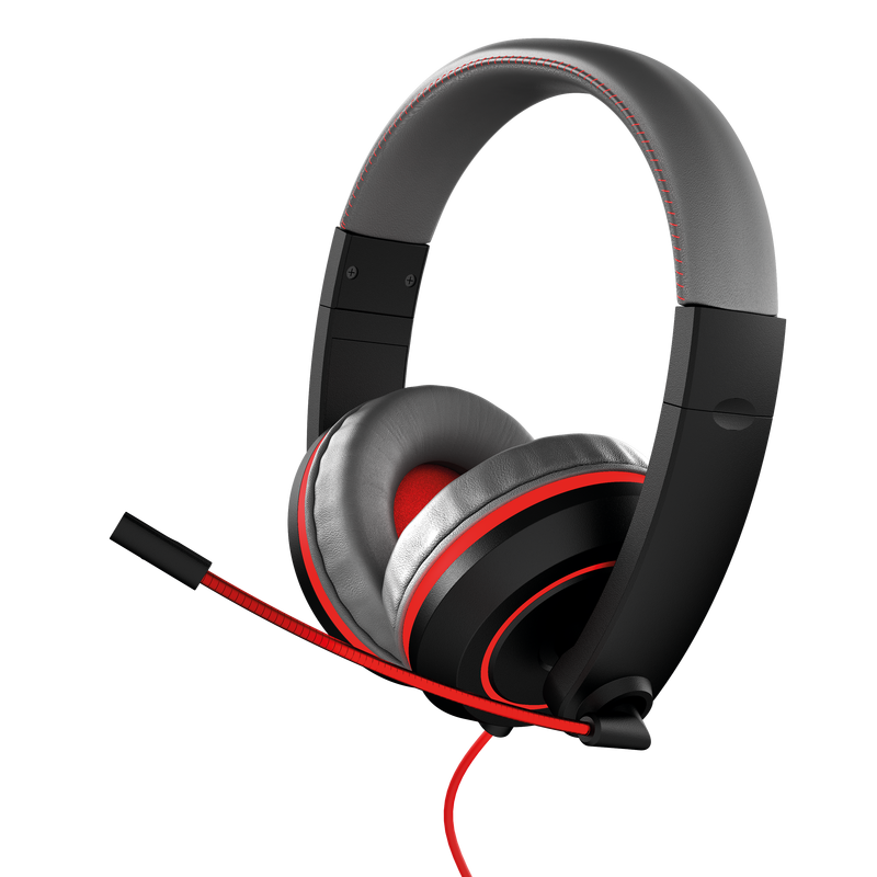Gioteck XH100S Gaming Headset - Zwart/Grijs/Rood