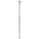 Wagner meubelpoot/tafelpoot/meubelvoet Classic Retro - Ø 30 x 600 mm, geïntegreerde schroefplaat 60 x 60 mm, binnendraad Ø 10 mm, verchroomd staal