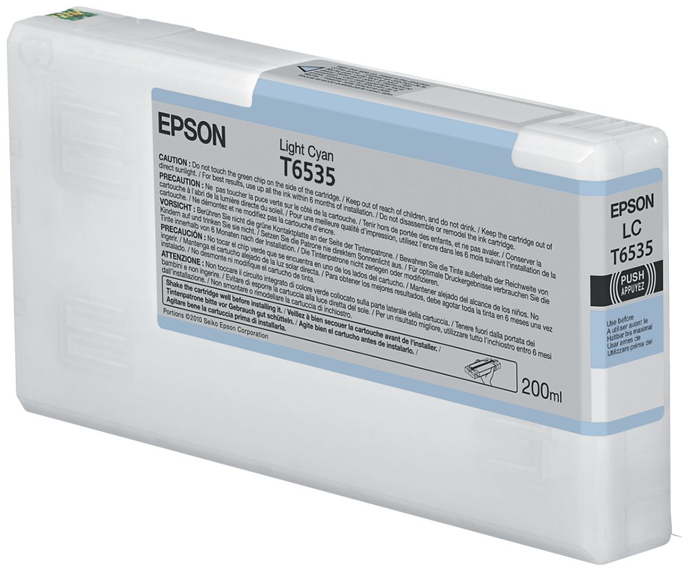 Epson T6535 Light Cyan Ink Cartridge - 200ml - Original