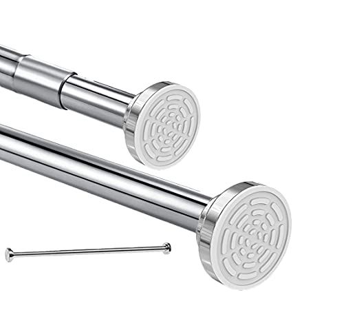 HIKENRI Douchegordijnstang uitschuifbaar (34-55 Inch) - Antislip - 304 Roestvrij Staal