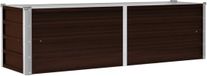 vidaXL Jardinière surélevée - 160x40x45 cm - Acier galvanisé - Marron