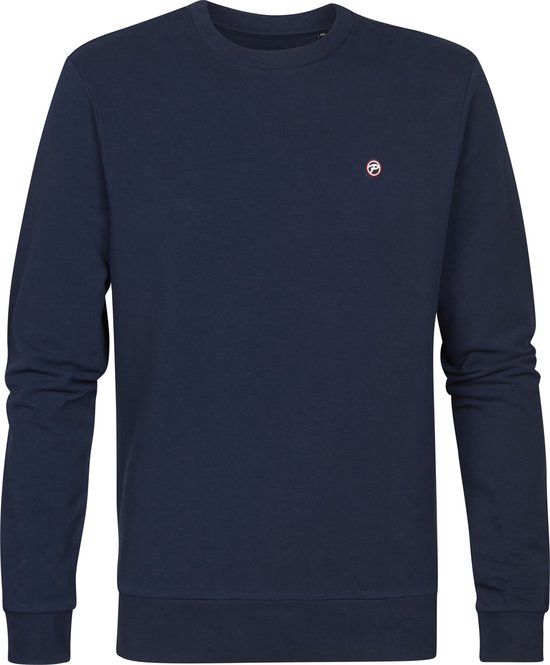 Petrol Industries Heren Sweater - Regular Fit Trui - Ronde Hals - Herentrui - Blauw - Maat S