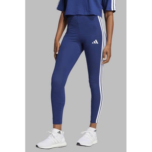 adidas dames Essentials 3-Stripes Cotton Leggings Tights, Dark Blue/White, XL
