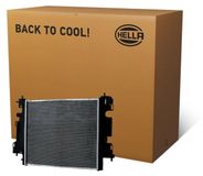 HELLA 8MK 366 300-461: Radiateur, refroidisseur d'eau, radiateur moteur pour RENAULT Twingo III (3 portes) et pour SMART FORTWO Coupé (453)