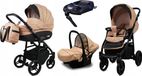 BabyLux® Axel | Ensemble 4-en-1 | Beige | Poussette combinée | Ensemble de poussettes | Base Isofix
