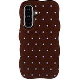 Selencia Vivid Wavy Backcover met MagSafe voor de Samsung Galaxy A57 (5G) - Happy Dots Chocolate
