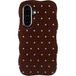 Selencia Vivid Wavy Backcover met MagSafe voor de Samsung Galaxy A57 (5G) - Happy Dots Chocolate