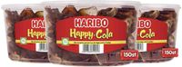 Haribo Happy Cola - 3 x 150 stuks - Voordeelverpakking