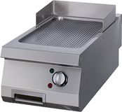 Maxima Premium Grillplaat - Gegroefd Chroom - Enkel - 90 cm Diep - Elektrisch
