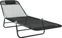 vidaXL Opvouwbare ligstoel, zwart, 182 x 55 x 85,5 cm, textiel