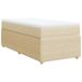 vidaXL Boxspringbed met matras, stof, crèmekleurig, 120x200 cm