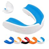 Enmo Maxilla Gel Gum Shield voor volwassenen en kinderen, 10+ mondbescherming met etui voor rugby, boksen, hockey en contactsporten, mondbescherming met kook- en bijttechnologie, dubbellaags