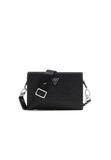 GUESS Milano Handtas voor heren, zwart, 22 x 15 x 4 cm, milieuvriendelijk polyurethaan, met verstelbare en afneembare schouderriem