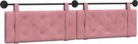 vidaXL Hangend hoofdbord Roze Fluweel