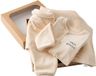 Vertbaudet Babypakje vestje en broek fluweel / velours vanille