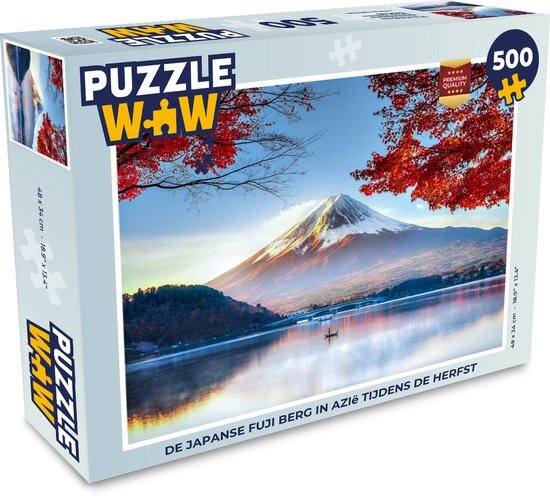 MuchoWow Puzzel De Japanse Fuji berg in Azië tijdens de herfst - Legpuzzel - Puzzel 500 stukjes