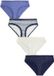 Next Dames Katoenen en Kanten Slipjes 4-Pack Braziliaans Model Blauw