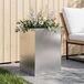Maison Exclusive - Cache-pot de jardin argenté 40 x 40 x 75 cm acier inoxydable