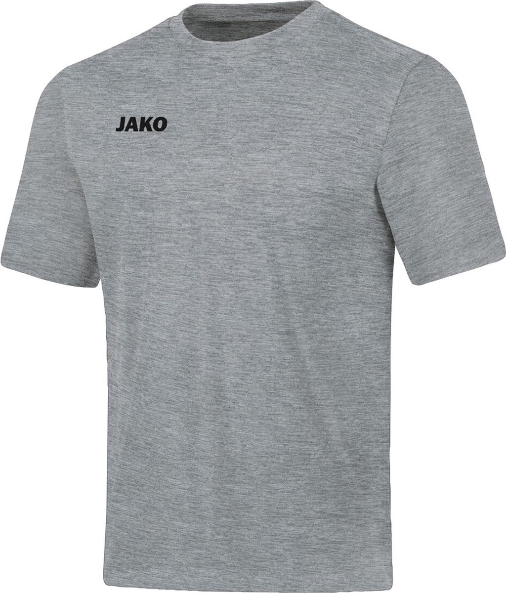 JAKO Heren T-shirt Base, lichtgrijs gemêleerd, XXL, 6165