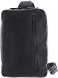 LEONHARD HEYDEN Leren schoudertas slingtas Den Haag Crossbag 6761 Schwarz zwart