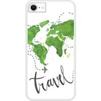 iPhone 8 Map Travel bedrukt siliconen hoesje