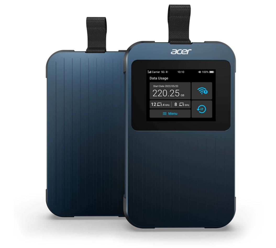 Acer Connect ENDURO M3 5G Mobile Wi-Fi, 1GB international data