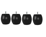 MARGOT Douceur Boule bedpoten, hout, zwart, hoogte 9,5 cm, 4 stuks