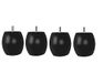 MARGOT Douceur Boule bedpoten, hout, zwart, hoogte 9,5 cm, 4 stuks