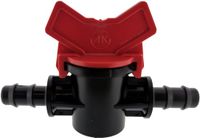 Deltafix Robinet à bille PP Même diamètre Noir 12 mm 1 pc.