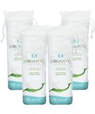 Organyc wattenpads van 100% biologisch katoen in biologisch afbreekbare verpakking, 4-pack (4 x 70 stuks)