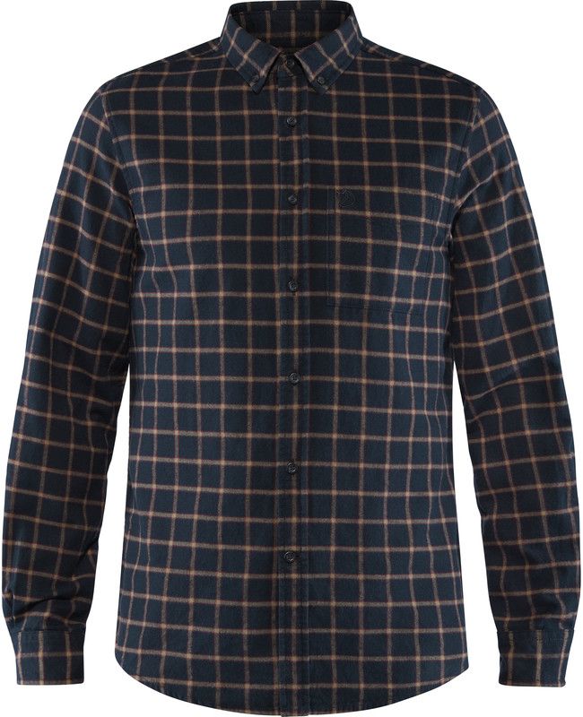 Fjällräven Ovik Flannel Shirt - Heren - Dark Navy - 7323450526603