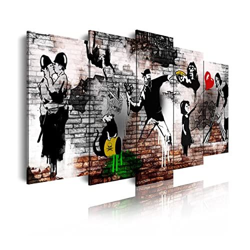 DekoArte - 5-delige canvas schilderij - Abstracte kunst - 150x80 cm