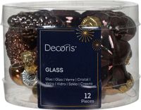 Decoris Figuur glas l2b4h4 cm bruin 12st
