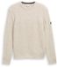 Tom Tailor - Gebreide trui met structuurmix - Maat M - offwhite melange multi neps